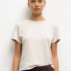 LESET Short Sleeve Margo Tee Crème M